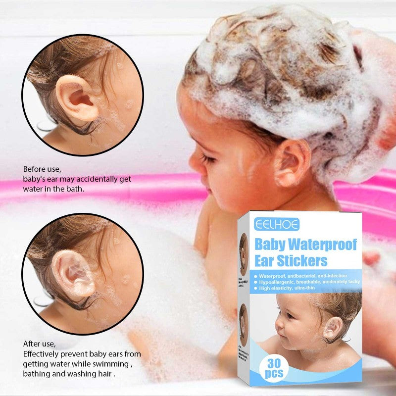 Baby Waterproof Ear Sticker 30pcs Ear Patch For Swimming Bath Protect