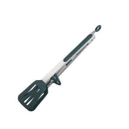 Stainless Steel With Silicone Three Line Food Clip For Fried Steak Tong 12 inch