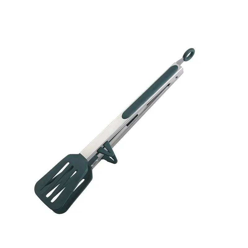 Stainless Steel With Silicone Three Line Food Clip For Fried Steak Tong 12 inch