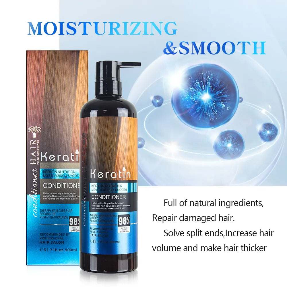 Keratin Shampoo Conditioner Hair Mask And Hair Serum 4in1 Deal