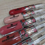 Eccsece 6 Pcs 2in1 Transparent Nude Lip Gloss Set