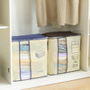 Multipurpose Non Woven Storage Bag Organizer With Handle Transparent Visual Window for Clothes & Blanket