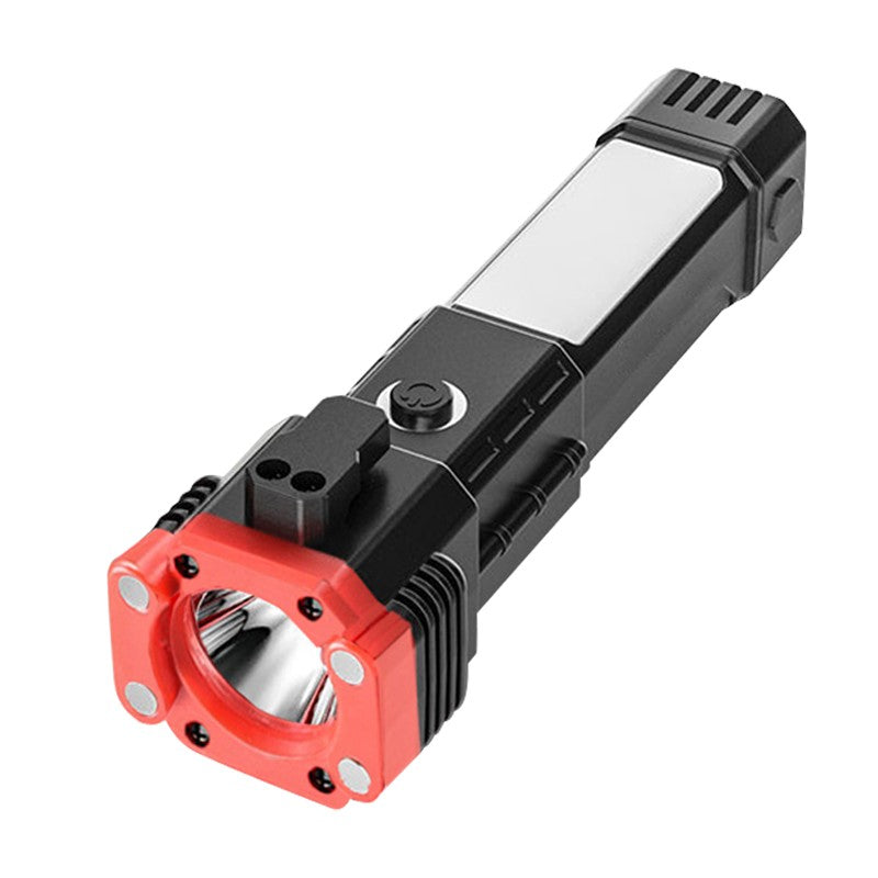 Portable USB Rechargeable LED Flashlight With Hammer Torch Waterproof