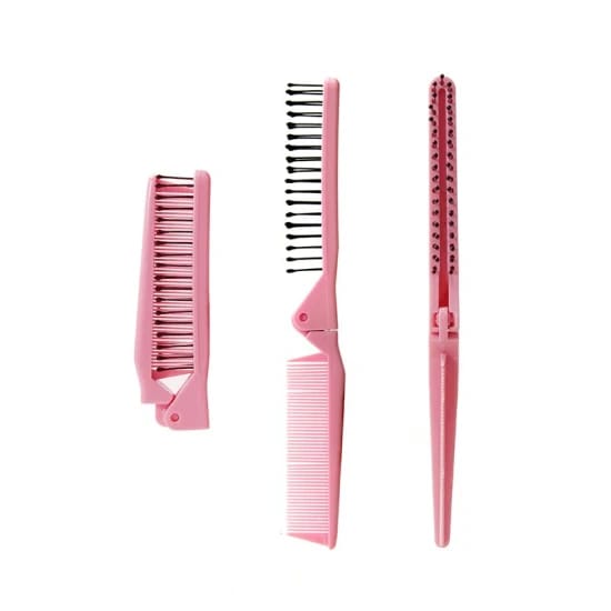 2in1 Double Head Foldable Pocket Hair Comb Brush