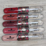 Eccsece 6 Pcs 2in1 Transparent Nude Lip Gloss Set