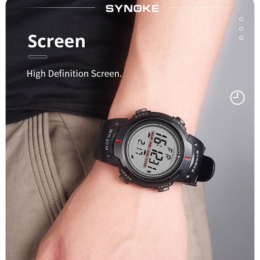 SYNOKE Sport Digital Wrist Watch With Cool Features And Silicon Strap