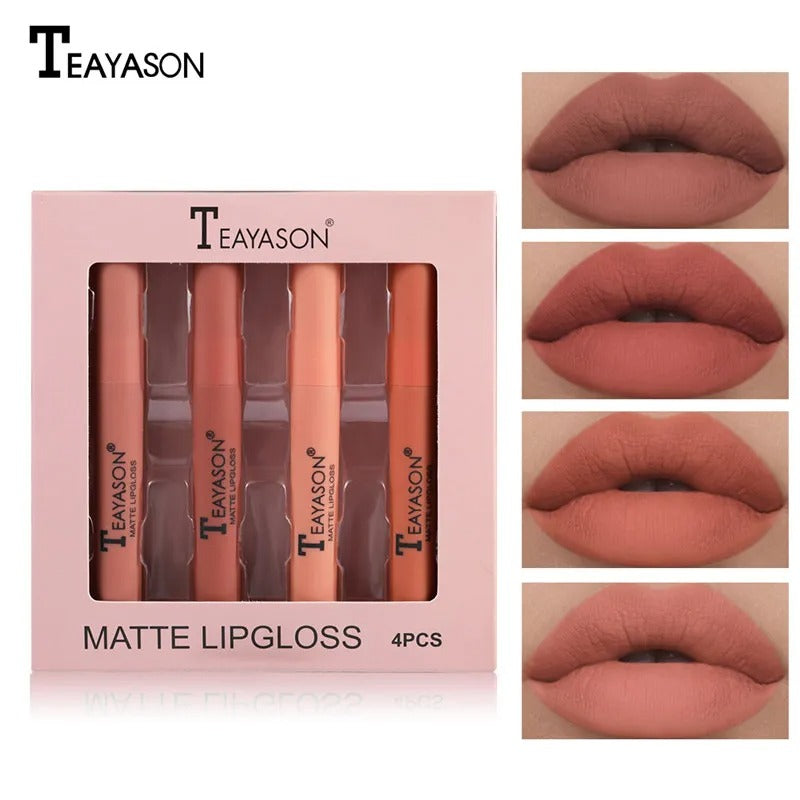 Teayason Matte Lip Gloss 4Pcs Set