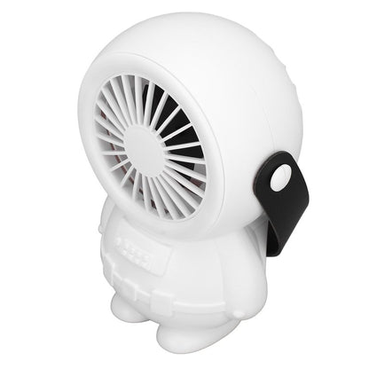 Mini Astronaut High Power USB Rechargeable Desktop Fan Big Size With Rainbow LED Light