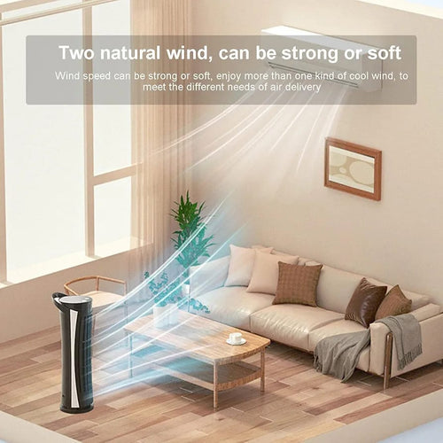 USB Powered Smart Tower Air Conditioner 3x Speed Bladeless Air Cooling Fan With LED Light