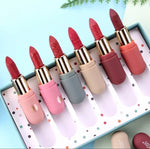 Miss Rose 6 Color Velvet Matte Lipstick  - Set Of 6pcs