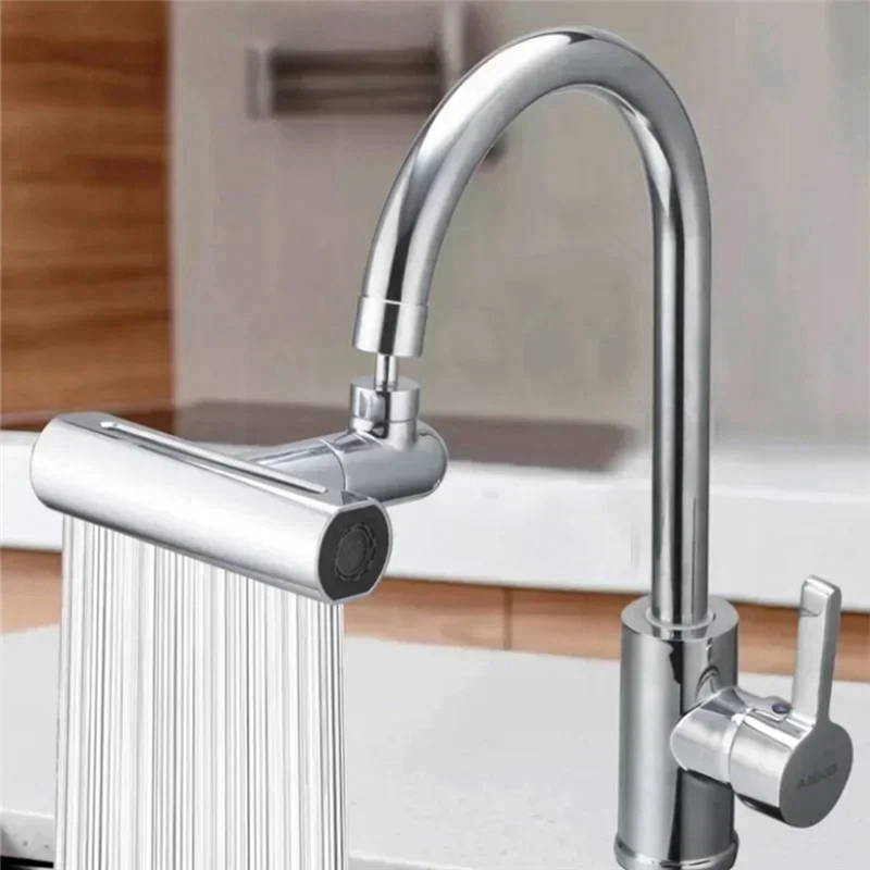 Multifunctional Kitchen Sink Waterfall Faucet Pressurized Bubbler Splash-proof 4 Modes Spout Bathroom Basin Tap Extender Adapter