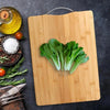 Bamboo Wooden Cutting Board With Stainless Steel Handle