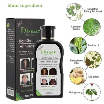 Disaar Natural Plant Dye Hair Shampoo Anti Hair Loss Hair Growth