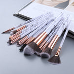 Marble Design Makeup Brush Set Pack Of 10Pcs