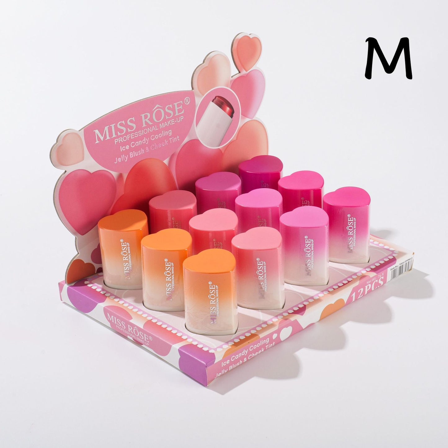 Miss Rose Ice Candy Cooling Jelly Blush And Cheek Tint 4Pcs Set