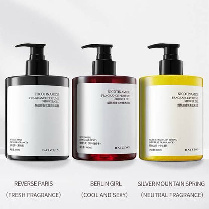BAIZTON Whitening Shower Gel Quick Whitening Exfoliating Niacinamide Fragrance Shower Gel 500ml