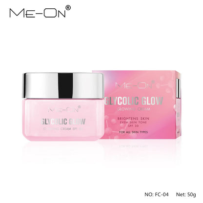 Me-On Glycolic Glow Glowing Cream Brightens Skin Even Skin Tone SPF30 For All Skin Type