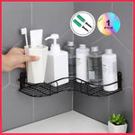 Multipurpose Wall Mount Self-Adhesive Sink Organizer Corner Shelf Metal Storage Rack