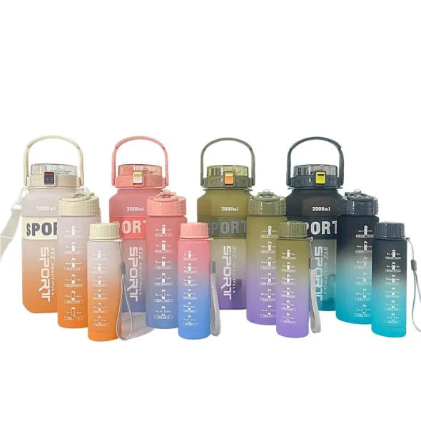 Sports Colorful Premium Quality Water Bottle 3pcs Set