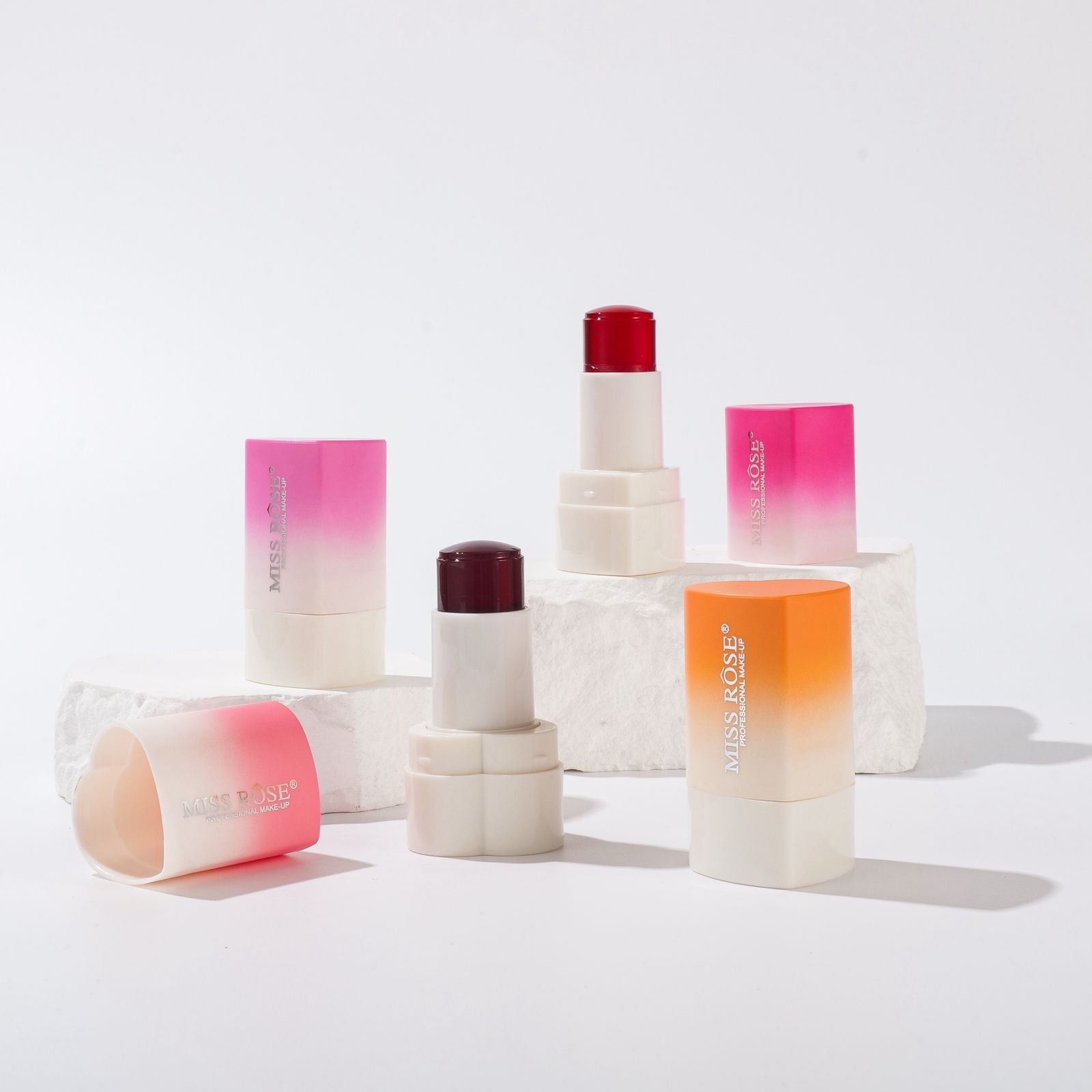 Miss Rose Ice Candy Cooling Jelly Blush And Cheek Tint 4Pcs Set