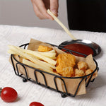 Iron Material Snacks On The Wheels Serving Platter Creative Food Basket