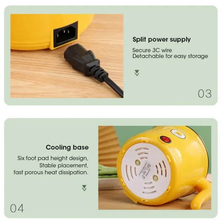 Multifunctional Electric Hot Pot Nonstick Cooker And Steamer Hot Pot With Lid 1.8L