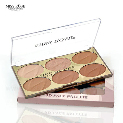 Miss Rose 3D 6 Shades Face Palette