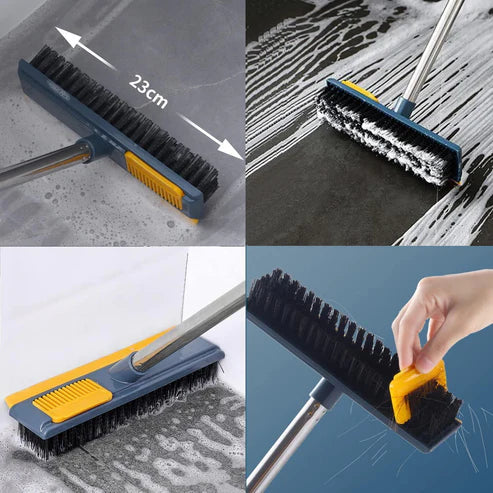 2 in 1 Brush And Wiper Floor Cleaner Scrub Brush