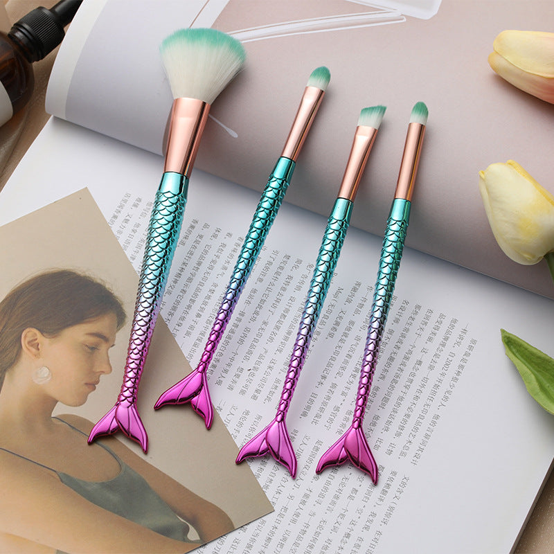 4Pcs Fishtail Shape Brush Set