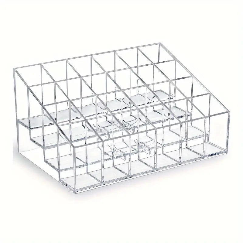 24 Grid Acrylic Clear Lipstick Holder Storage Box