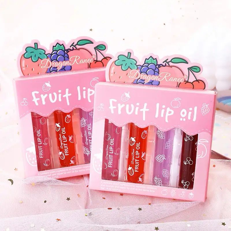 Dragon Ranee 4pcs Fruit Lip Oil