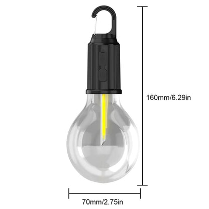 Mini LED Tent Light Camping Light Type-C USB Rechargeable Waterproof With Hook And 3 Modes