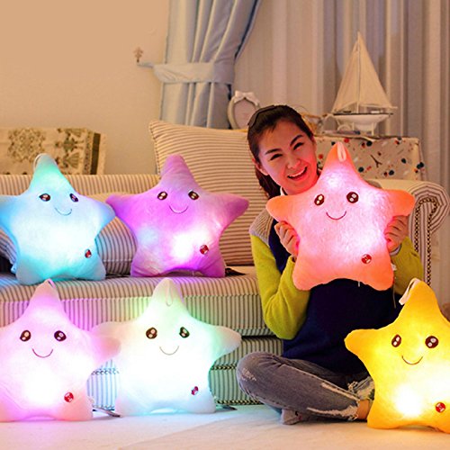 Luminous Twinkle Star Relax Pillow Cushion Soft Glowing Light Up Plush Pillow