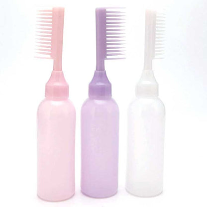 Hair Oil Comb Bottle Hair Dye Dispenser Bottle With Comb