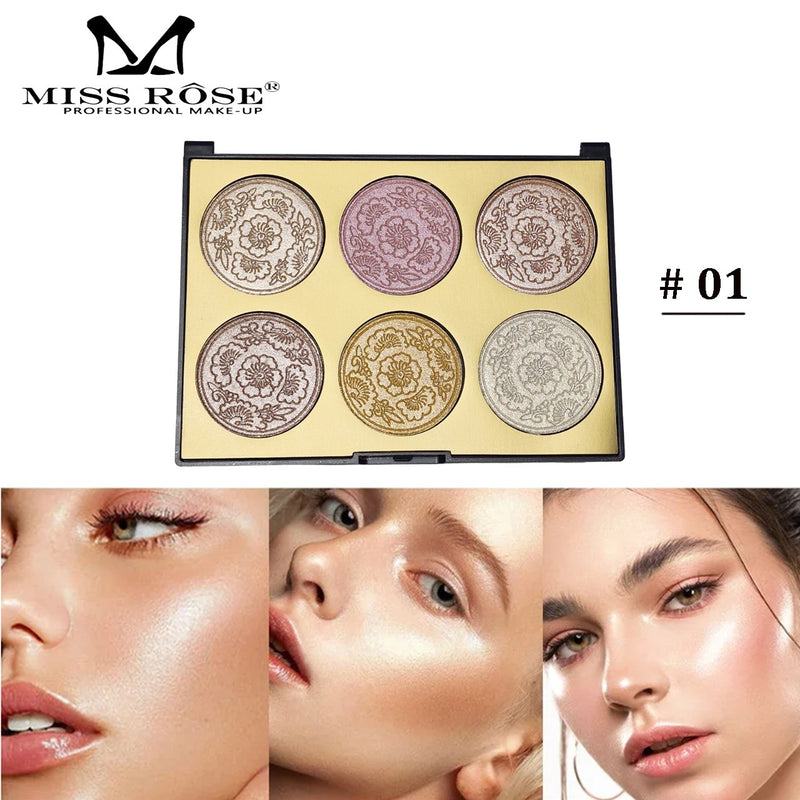 Miss Rose 6 Colors Glow Highlighters