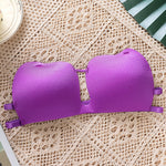 New Korean Padded Push up Bra Adjustable Free Size With Free Silicone Transparent Straps Code 3D2002