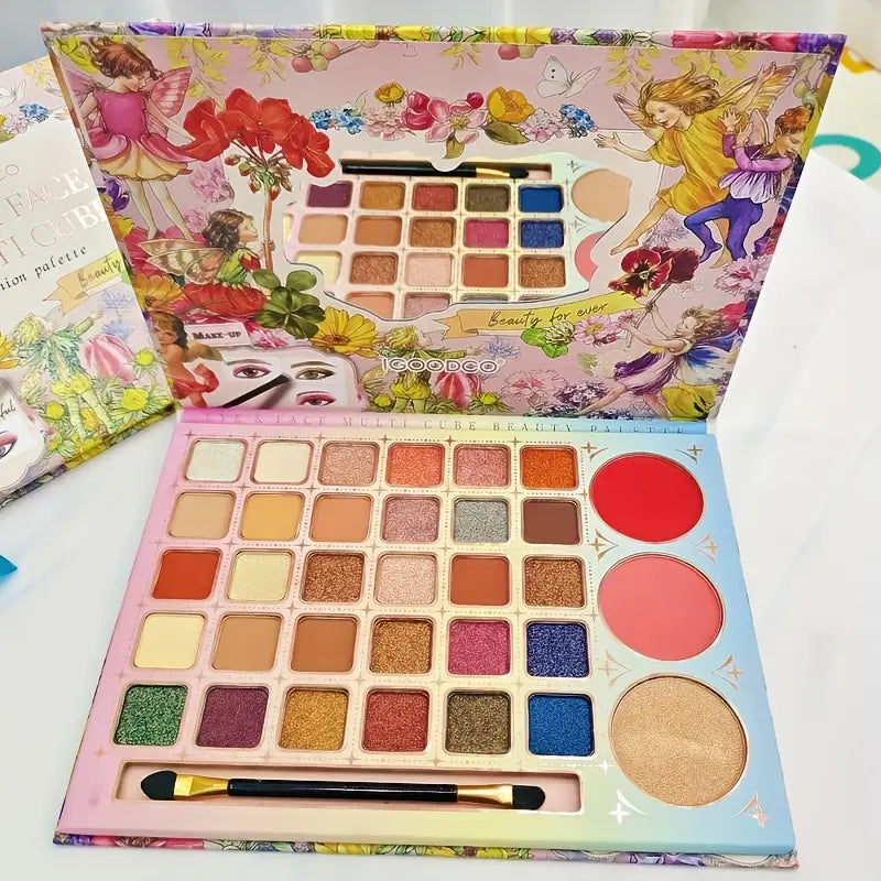 Igoodco 33 Colors Eye And Face Mullti Cube Fashion Palette Beauty For Ever Eyeshadow And Blusher Palette