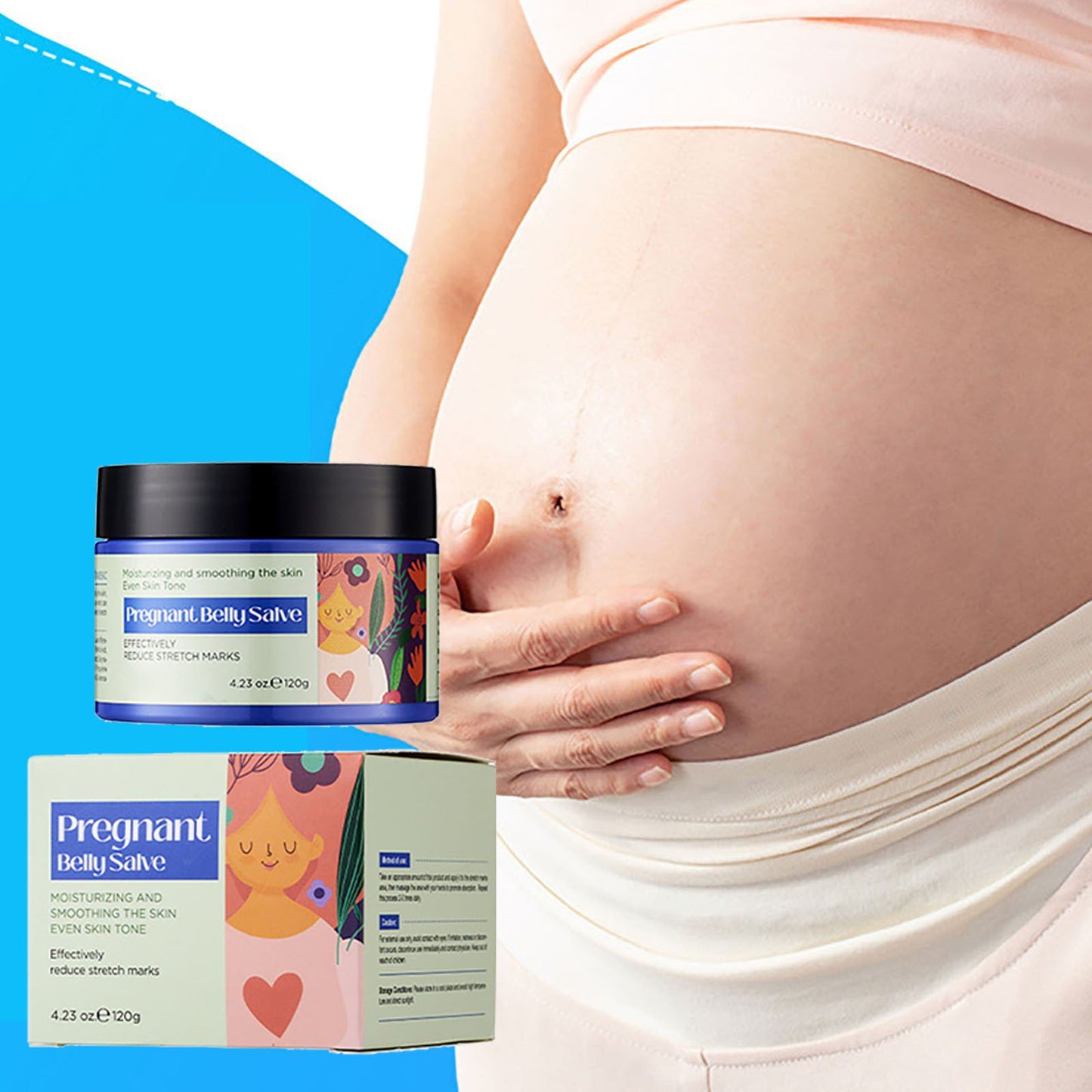 KORMESIC Pregnant Belly Salve Moisturizing Balm to Use on Growing Belly Organic Herbs