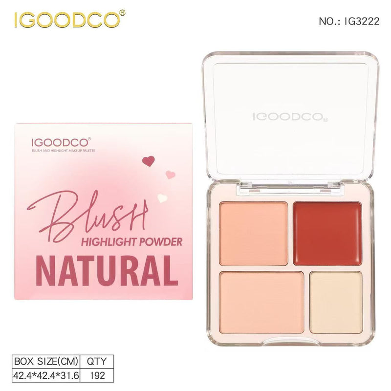 IGOODCO Blush Natural & Highliter Creamy Palette