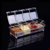 Multipurpose Crystal Spice Box Masala Box with Spoons 4pcs