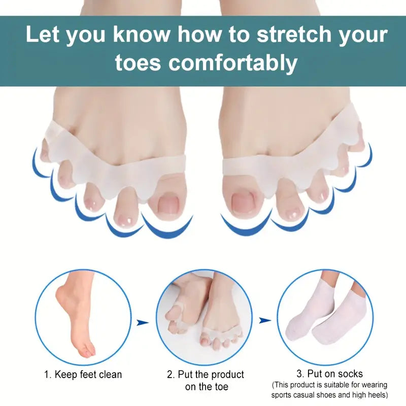 Silicone Toe Heel Pain Toe Separator Feet Bone Thumb Adjuster Pedicure Supplies Foot Care Tool