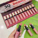 3Q Beauty Velvet Matte Lipstick 12Pcs Set