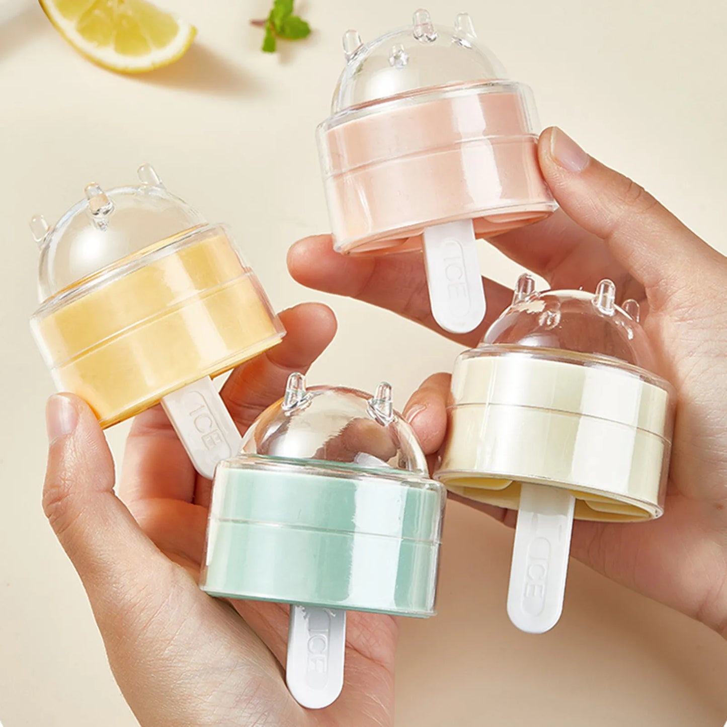 Popsicles Ice Ball Mold Easy Demolding Lollipop Ice Ball Making Mold Pack Of 4