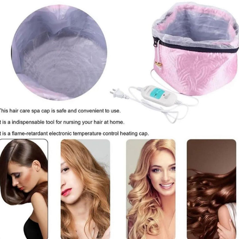 Electric Thermal Hair Steamer Cap for Hair SPA Waterproof Deep Conditioning Thermal Heat Hat Heater