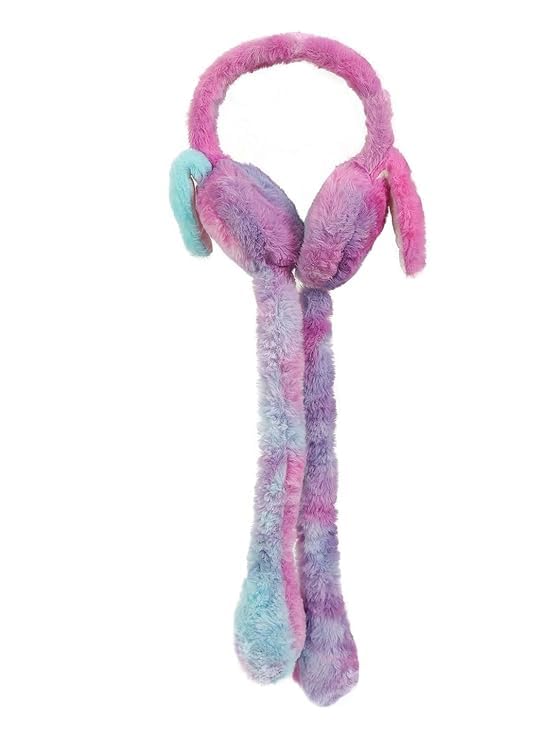 Kids Winter Plush Bunny Ear Earmuffs with Long Paws Soft Warm Noise-Reducing Ear Warmer