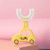 Silicone U Shaped Car Taxi Toddler Toothbrush For Kids