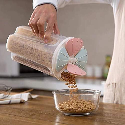 4 Compartment Storage Container Cereal Dispenser Jar 2500ml