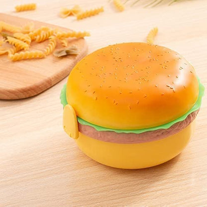 Burger Shape Double Layer Plastic Lunch Box