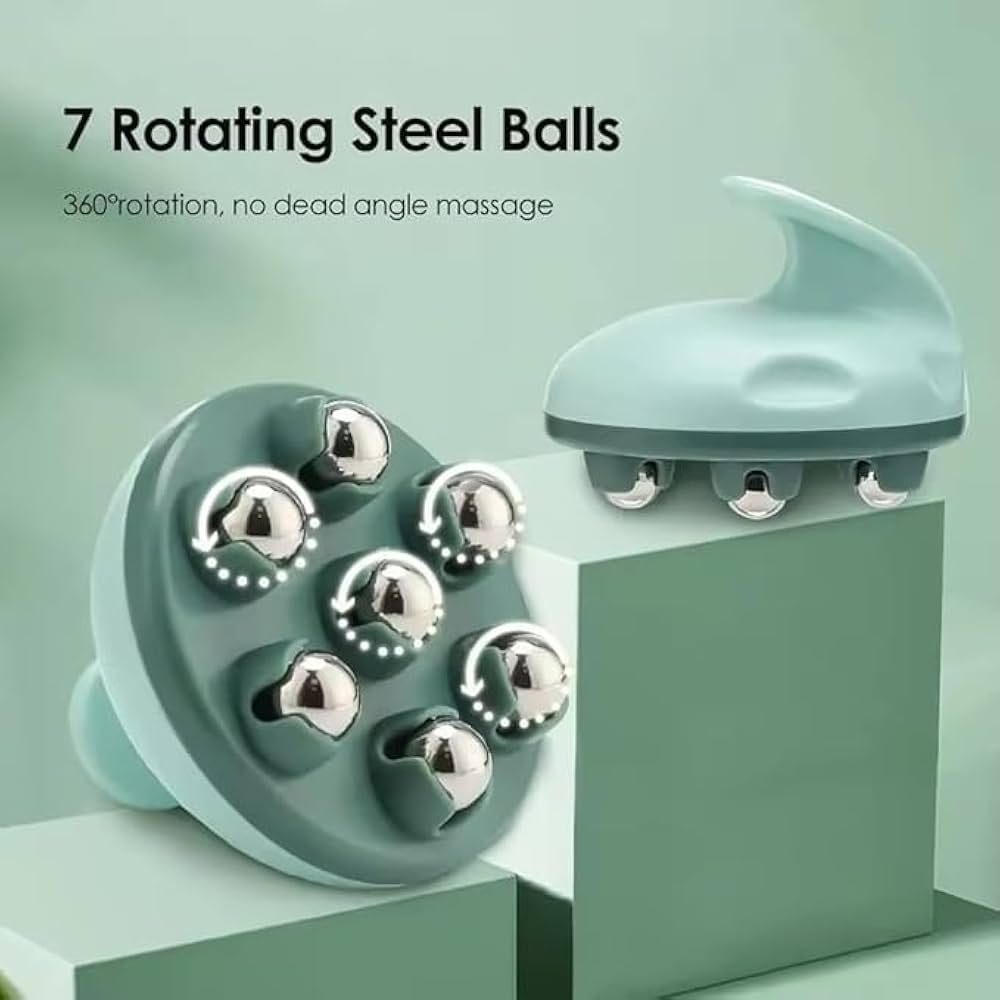 360 Degree Magnetic Roller Ball Hand Held Massager Easy Hand Grip Deep Tissue Massage Roller For Muscle Neck Foot Leg Thighs