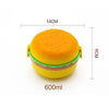 Burger Shape Double Layer Plastic Lunch Box